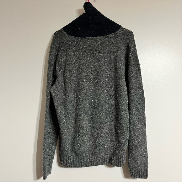 Abercrombie & Fitch Men’s Shawl Cowl Collar Nordic Wool Sweater Pullover Size XL - Picture 2 of 6